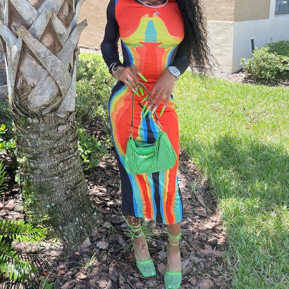 Long Neon Body Shaper Dress